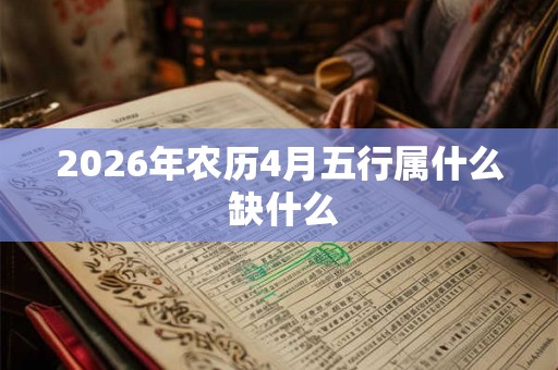 2026年农历4月五行属什么 缺什么 2026年农历4月五行属什么 缺什么