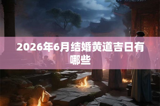2026年6月结婚黄道吉日有哪些 2026年6月结婚黄道吉日有哪些