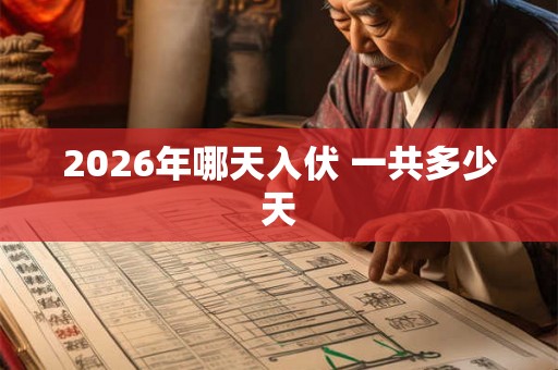 2026年哪天入伏 一共多少天 2026年哪天入伏 一共多少天
