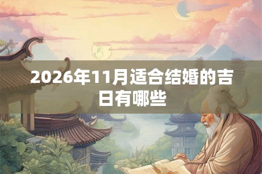2026年11月适合结婚的吉日有哪些 2026年11月适合结婚的吉日有哪些