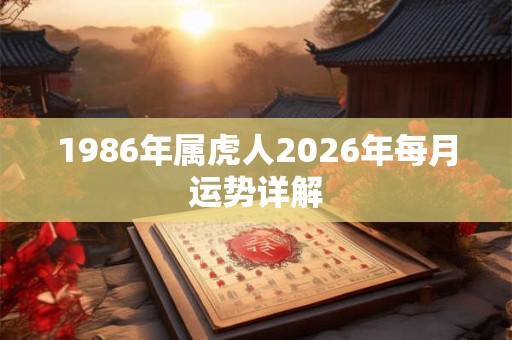 1986年属虎人2026年每月运势详解