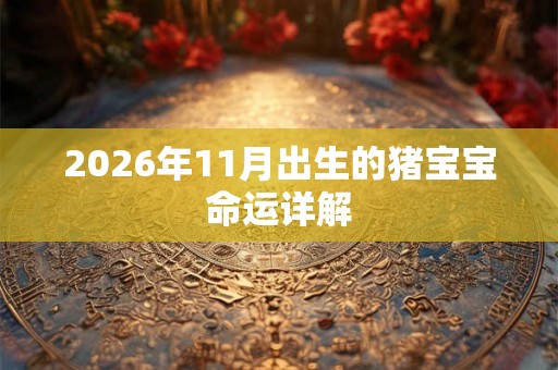 2026年11月出生的猪宝宝命运详解 2026年11月出生的猪宝宝命运详解