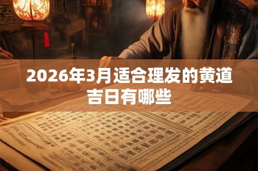 2026年3月适合理发的黄道吉日有哪些 2026年3月适合理发的黄道吉日有哪些