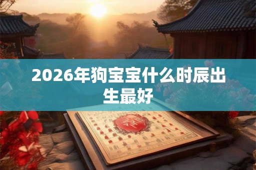 2026年狗宝宝什么时辰出生最好 2026年狗宝宝什么时辰出生最好