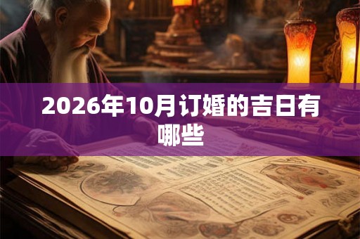 2026年10月订婚的吉日有哪些