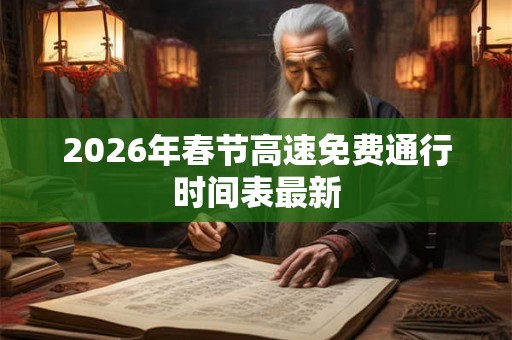 2026年春节高速免费通行时间表最新
