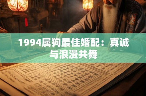 1994属狗最佳婚配：真诚与浪漫共舞