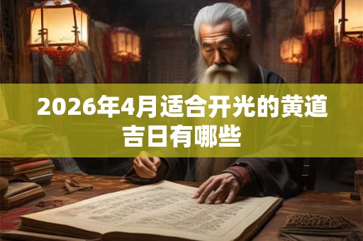 2026年4月适合开光的黄道吉日有哪些