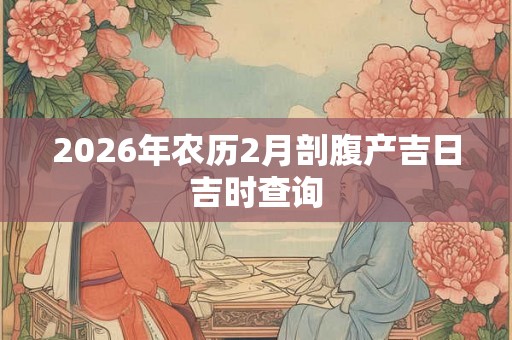 2026年农历2月剖腹产吉日吉时查询