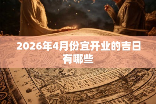 2026年4月份宜开业的吉日有哪些 2026年4月份宜开业的吉日有哪些