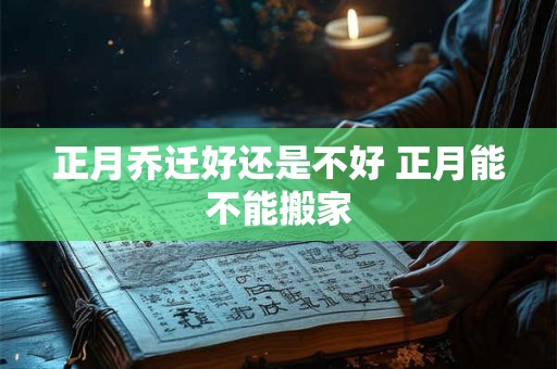 正月乔迁好还是不好 正月能不能搬家 正月乔迁好还是不好 正月能不能搬家