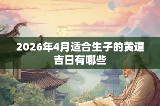 2026年4月适合生子的黄道吉日有哪些 2026年4月适合生子的黄道吉日有哪些