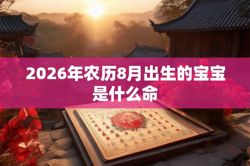 2026年农历8月出生的宝宝是什么命 2026年农历8月出生的宝宝是什么命