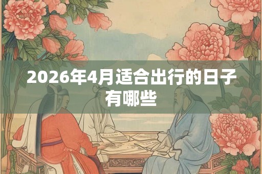 2026年4月适合出行的日子有哪些 2026年4月适合出行的日子有哪些