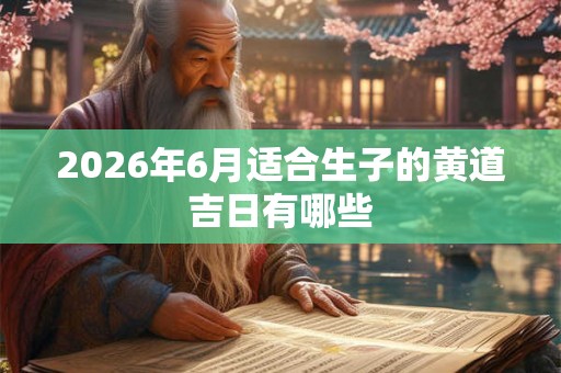 2026年6月适合生子的黄道吉日有哪些