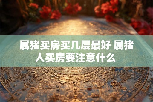 属猪买房买几层最好 属猪人买房要注意什么 