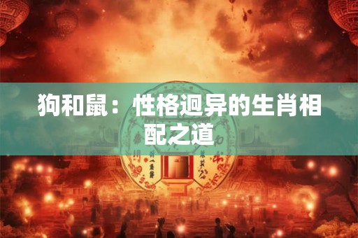 狗和鼠:性格迥异的生肖相配之道 狗和鼠:性格迥异的生肖相配之道