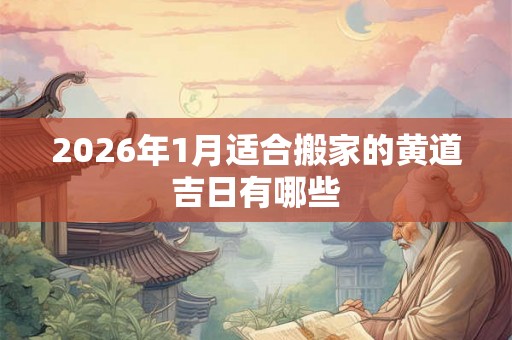 2026年1月适合搬家的黄道吉日有哪些 2026年1月适合搬家的黄道吉日有哪些