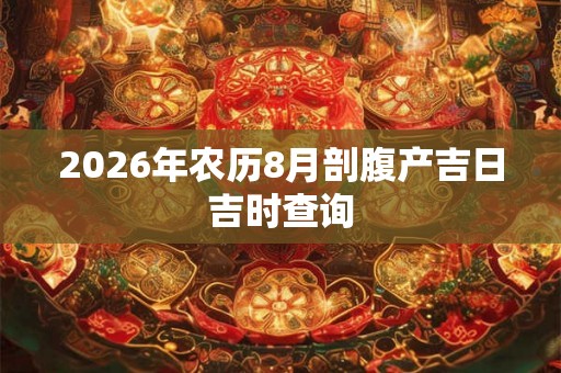 2026年农历8月剖腹产吉日吉时查询 2026年农历8月剖腹产吉日吉时查询