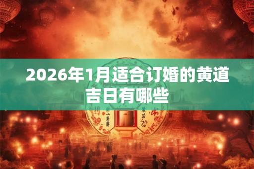 2026年1月适合订婚的黄道吉日有哪些 2026年1月适合订婚的黄道吉日有哪些