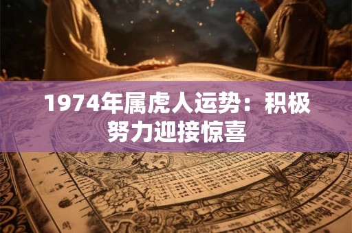 1974年属虎人运势:积极努力迎接惊喜 1974年属虎人运势:积极努力迎接惊喜