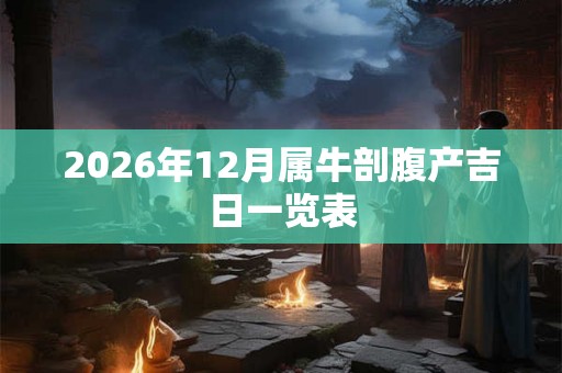2026年12月属牛剖腹产吉日一览表 2026年12月属牛剖腹产吉日一览表