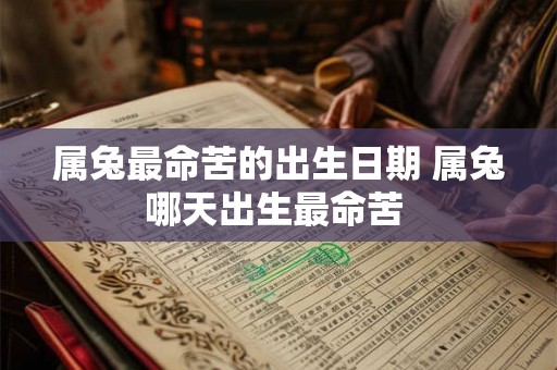 属兔最命苦的出生日期 属兔哪天出生最命苦 属兔最命苦的出生日期 属兔哪天出生最命苦