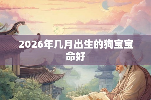 2026年几月出生的狗宝宝命好 2026年几月出生的狗宝宝命好