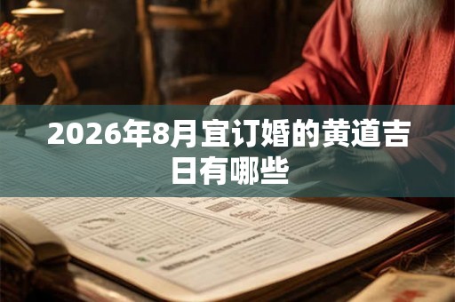 2026年8月宜订婚的黄道吉日有哪些