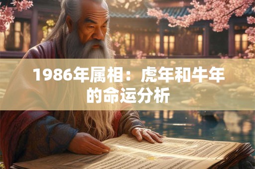 1986年属相:虎年和牛年的命运分析 1986年属相:虎年和牛年的命运分析
