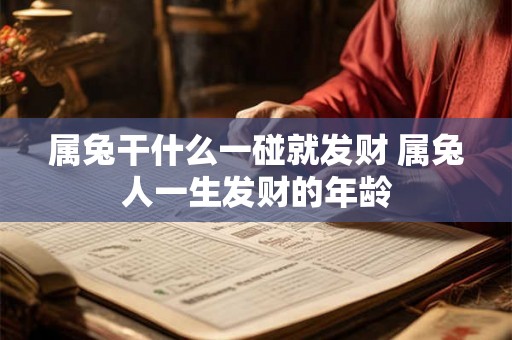 属兔干什么一碰就发财 属兔人一生发财的年龄
