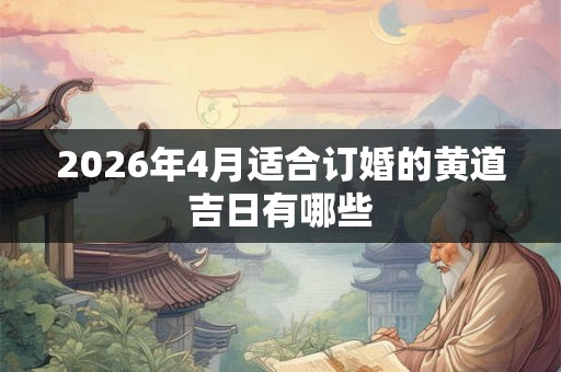 2026年4月适合订婚的黄道吉日有哪些 2026年4月适合订婚的黄道吉日有哪些