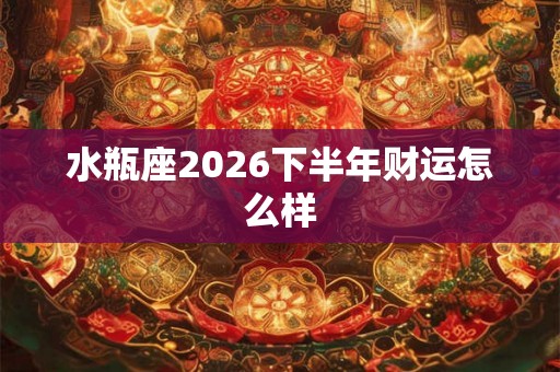 水瓶座2026下半年财运怎么样 水瓶座2026下半年财运怎么样