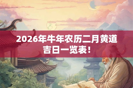 2026年牛年农历二月黄道吉日一览表! 2026年牛年农历二月黄道吉日一览表!