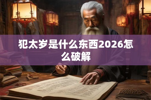 犯太岁是什么东西2026怎么破解 犯太岁是什么东西2026怎么破解