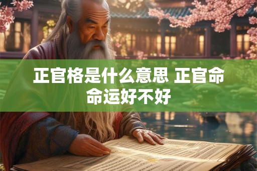正官格是什么意思 正官命命运好不好 正官格是什么意思 正官命命运好不好