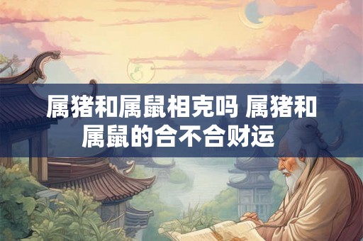 属猪和属鼠相克吗 属猪和属鼠的合不合财运 属猪和属鼠相克吗 属猪和属鼠的合不合财运