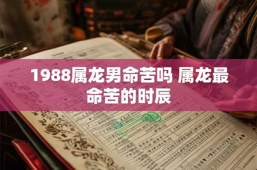1988属龙男命苦吗 属龙最命苦的时辰