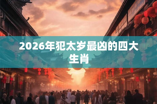 2026年犯太岁最凶的四大生肖