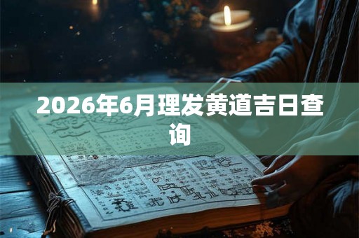 2026年6月理发黄道吉日查询