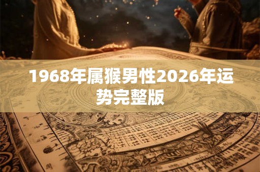 1968年属猴男性2026年运势完整版