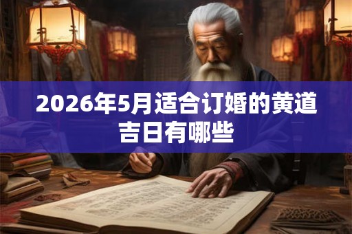 2026年5月适合订婚的黄道吉日有哪些