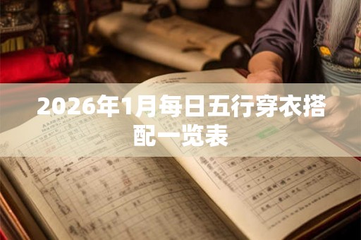 2026年1月每日五行穿衣搭配一览表