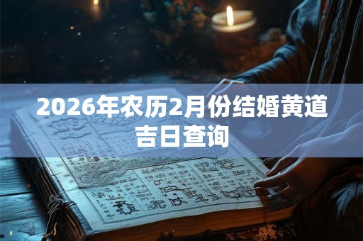 2026年农历2月份结婚黄道吉日查询 2026年农历2月份结婚黄道吉日查询