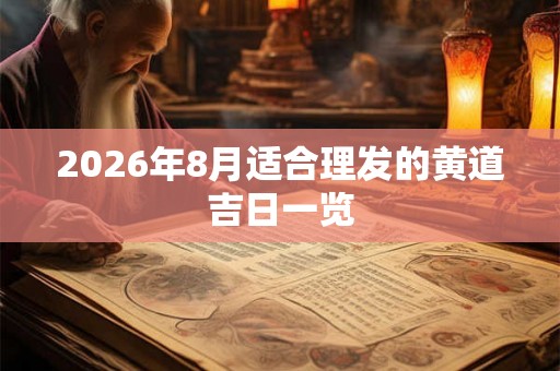 2026年8月适合理发的黄道吉日一览 2026年8月适合理发的黄道吉日一览
