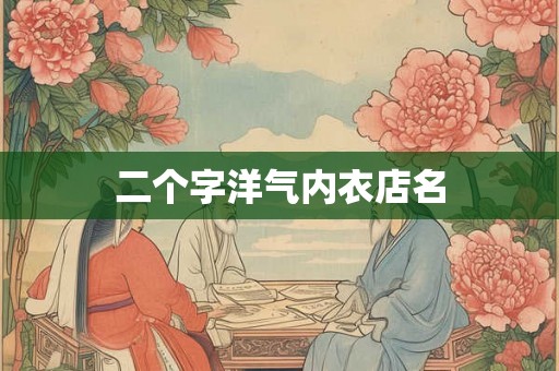 二个字洋气内衣店名 二个字洋气内衣店名