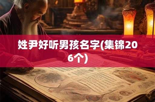 姓尹好听男孩名字(集锦206个) 姓尹好听男孩名字(集锦206个)