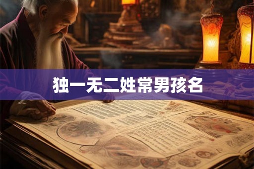 独一无二姓常男孩名 独一无二姓常男孩名