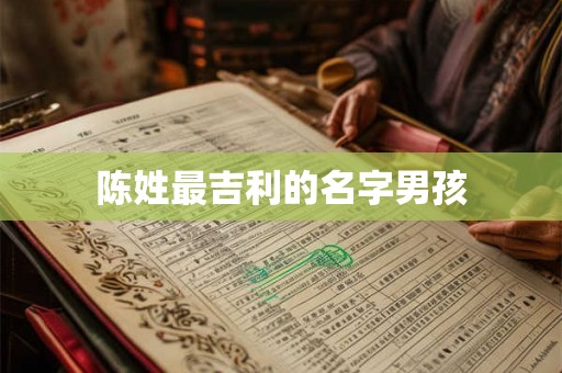 陈姓最吉利的名字男孩 陈姓最吉利的名字男孩