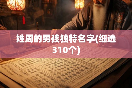 姓周的男孩独特名字(细选310个) 姓周的男孩独特名字(细选310个)